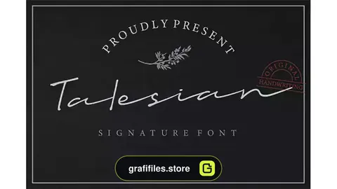 فونت انگلیسی به سبک امضا Talesian Signature