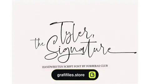 فونت انگلیسی به سبک امضا Tyler The Signature