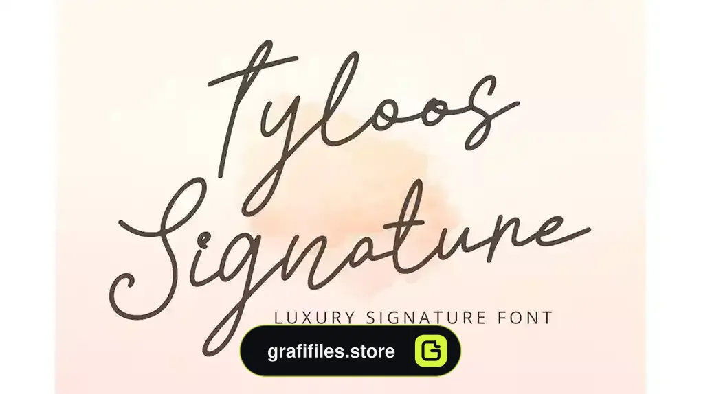 فونت انگلیسی به سبک امضا Tyloos Signature - Signature Font