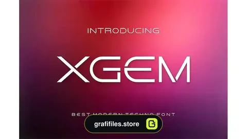 فونت انگلیسی مدرن Xgem - Modern Techno Font