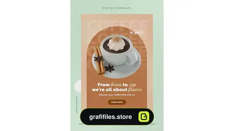طرح لایه باز پوستر کافی شاپ 1