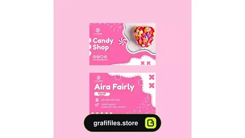 طرح لایه باز کارت ویزیت فروشگاه شکلات 1