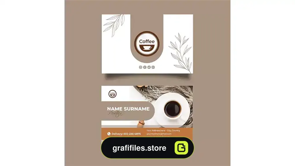 طرح لایه باز کارت ویزیت کافی شاپ 11