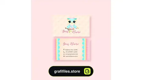 طرح لایه باز کارت ویزیت پوشاک کودک 3