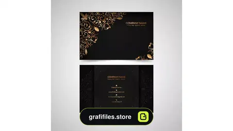 طرح لایه باز کارت ویزیت طلا فروشی 1