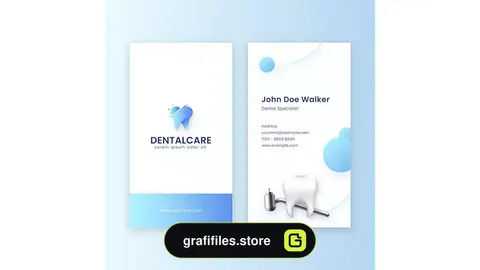 طرح لایه باز کارت ویزیت دندانپزشکی 1