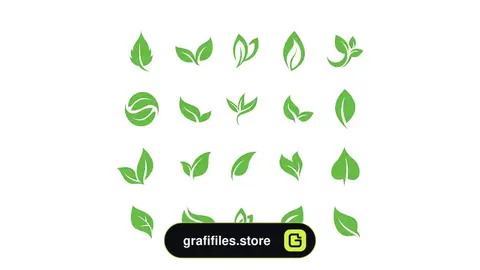 آیکون برگ سبز 5
