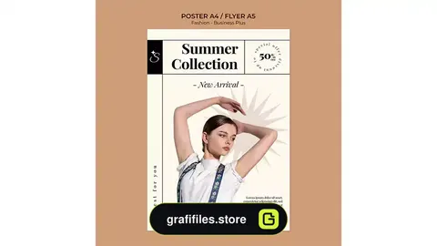 طرح لایه باز تراکت پوشاک زنانه 1