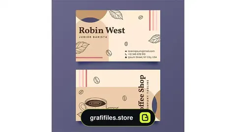طرح لایه باز کارت ویزیت کافی شاپ 14