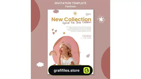 طرح لایه باز پوستر پوشاک کودک 3