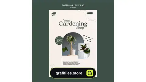 طرح لایه باز پوستر گل فروشی 4