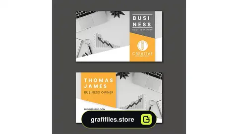 طرح لایه باز کارت ویزیت General business double-sided business card