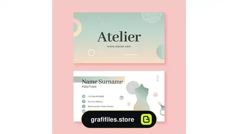 طرح لایه باز کارت ویزیت مزون لباس 1