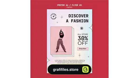 طرح لایه باز پوستر پوشاک زنانه 2