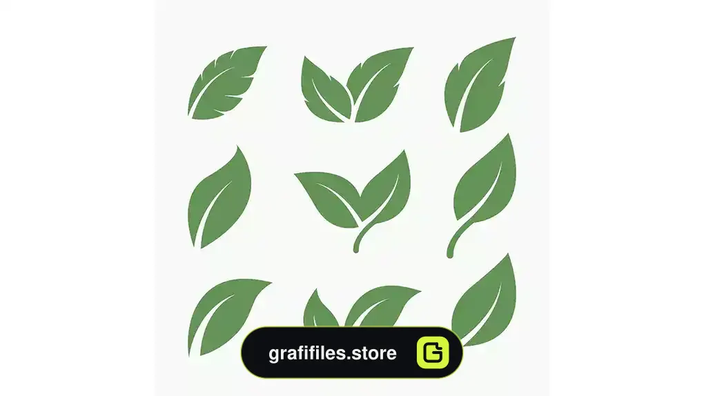 آیکون برگ سبز