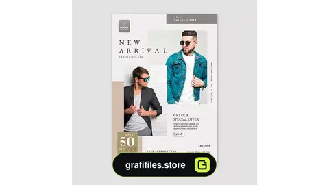 طرح لایه باز تراکت پوشاک مردانه 5