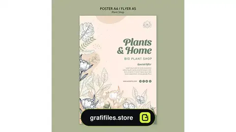 طرح لایه باز تراکت گل فروشی 6