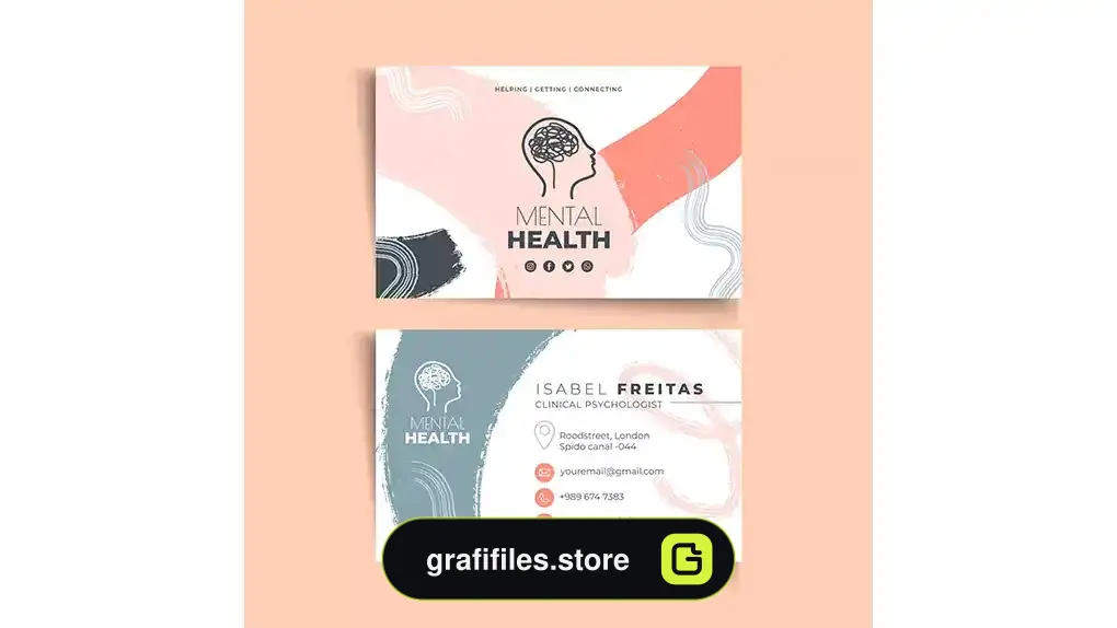 طرح لایه باز کارت ویزیت روانشناسی 2