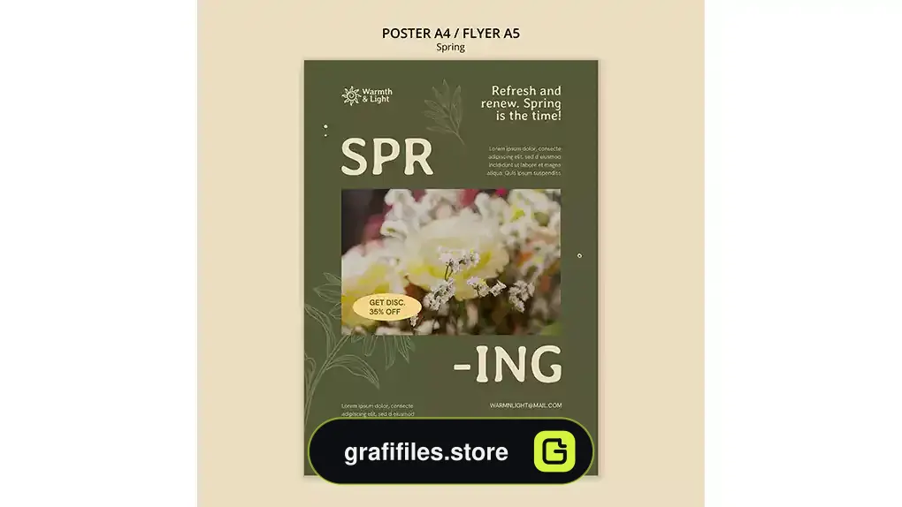 طرح لایه باز تراکت گل فروشی 7