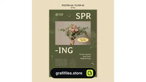 طرح لایه باز تراکت گل فروشی 8