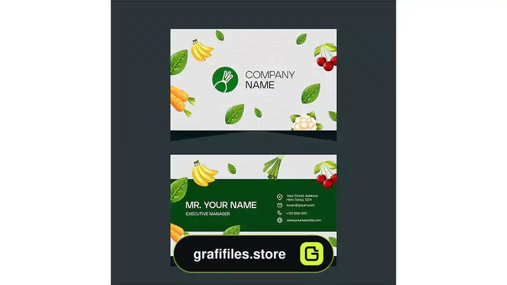 طرح لایه باز کارت ویزیت میوه فروشی 4