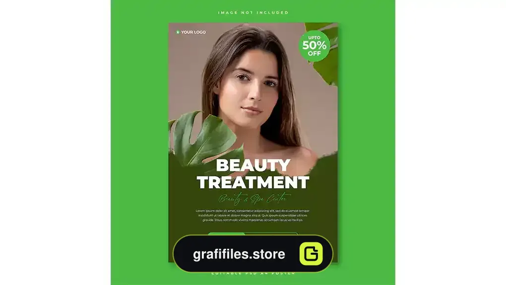 طرح لایه باز پوستر کلینیک درمانی و زیبایی