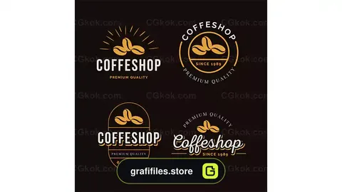 دانلود 4 طرح لوگو کافی شاپ