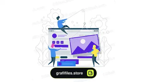 وکتور طراحی سایت رنگارنگ