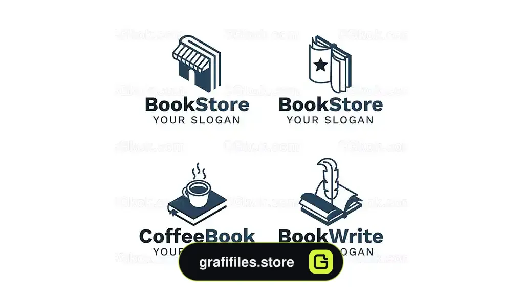 دانلود 4 لوگو کتاب فروشی