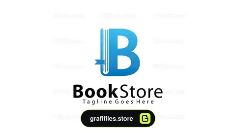 لوگو فروشگاه کتاب با حرف B