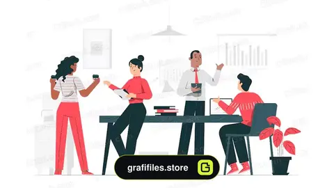 وکتور دفتر کار