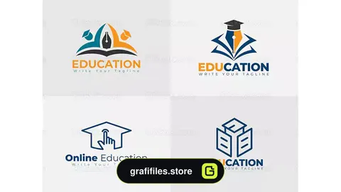 دانلود 4 طرح وکتور لوگو آموزشگاه