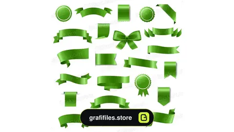وکتور روبان سبز 2