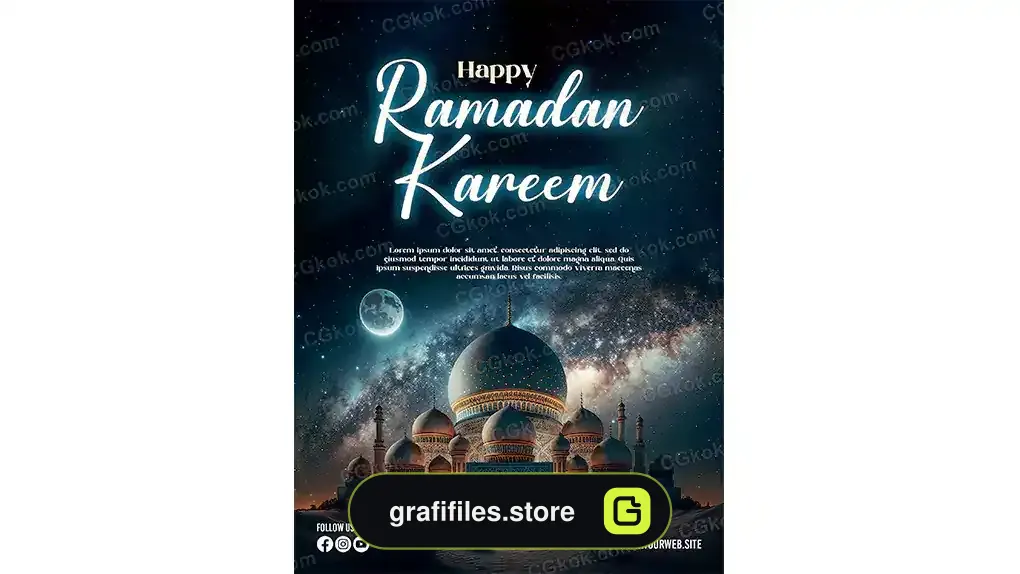طرح لایه باز پوستر ماه رمضان