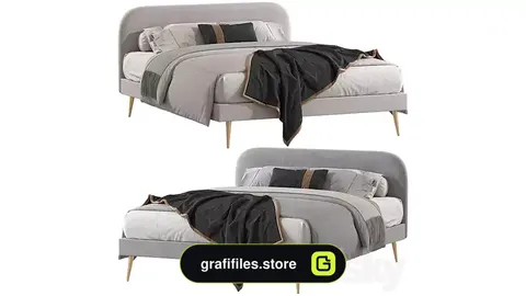 مدل سه بعدی تخت خواب مدرن 6