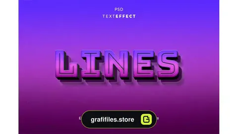افکت متن خطوط سه بعدی 3D Lines Editable Text Effect