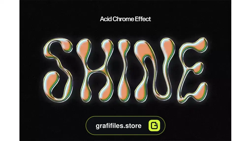 افکت متن و لوگو اسید کروماتیک Acid Chromatic Text & Logo Effect