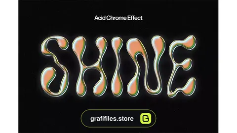 افکت متن و لوگو اسید کروماتیک Acid Chromatic Text & Logo Effect