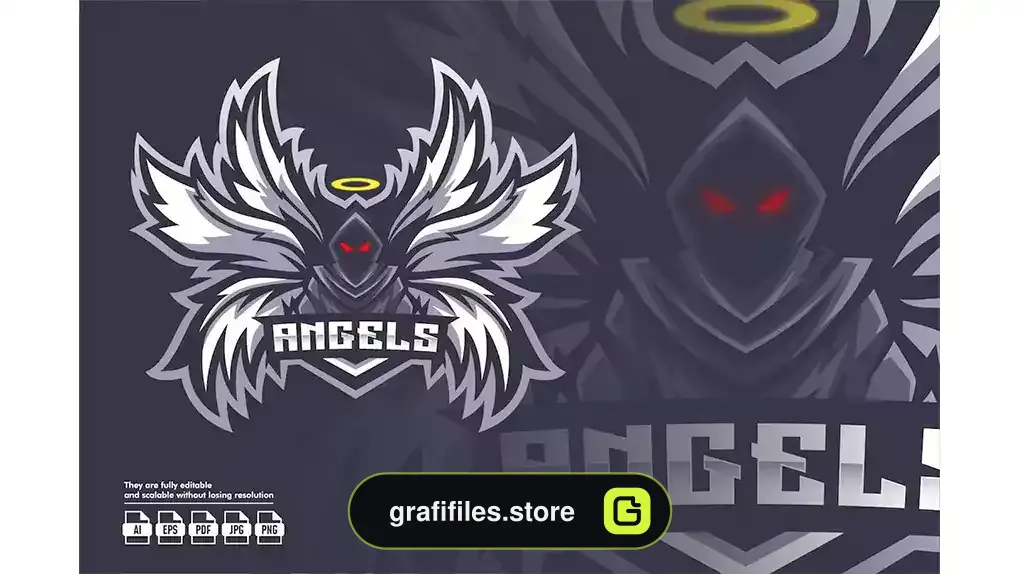 لوگو گیمینگ Angel Esport Logo Template