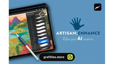 دانلود 25 براش پروکریت Artisan Enhance Procreate Brushes