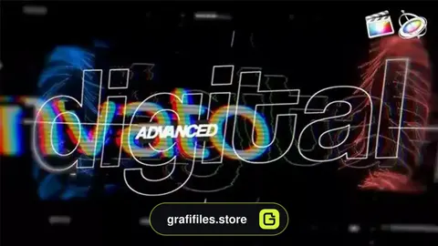 پروژه فاینال کات لوگو موشن Big Data Glitch Logo Reveal