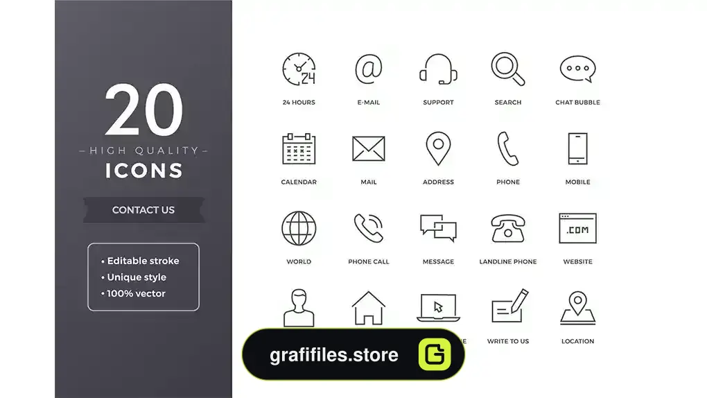 دانلود 29 آیکون برقراری تماس Contact Icons