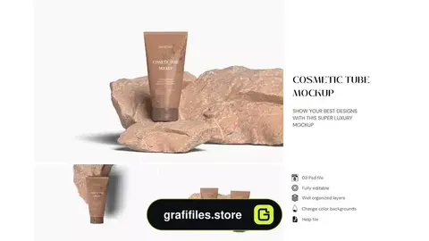 موکاپ تیوب لوازم آرایشی Cosmetic Tube Mockup