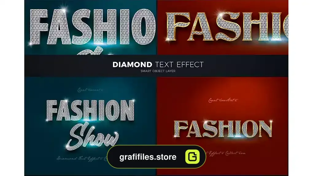 افکت متن الماس Diamond Text
