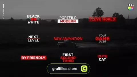 پروژه فاینال کات تایتل Dynamic Motion Text | Final Cut Pro X
