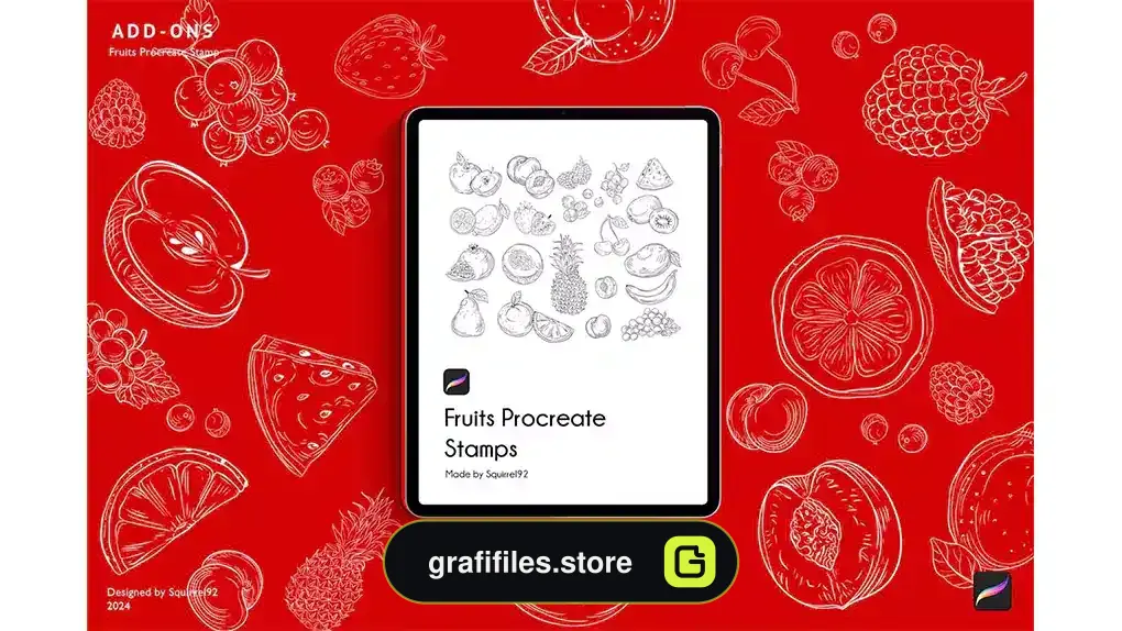 براش پروکریت Fruits Procreate Stamp Brush