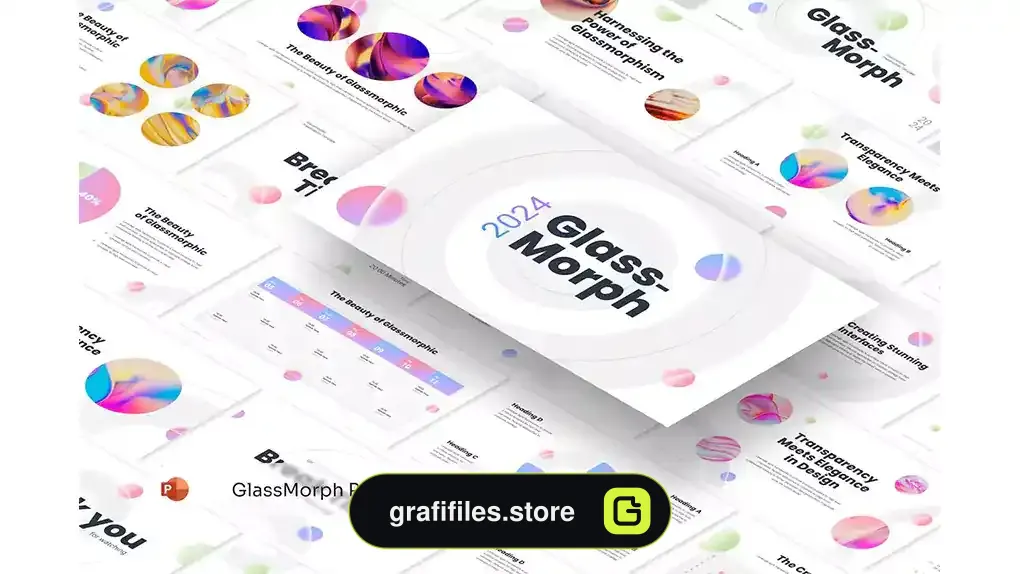 قالب پاورپوینت GlassMorphic Presentation