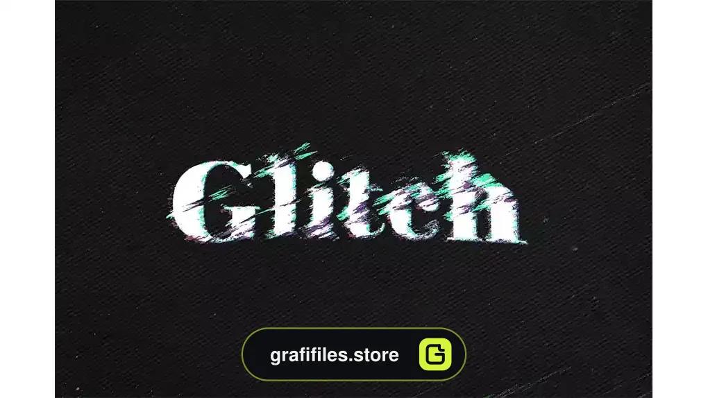 افکت متن گلیچ Glitch Editable Text Effect
