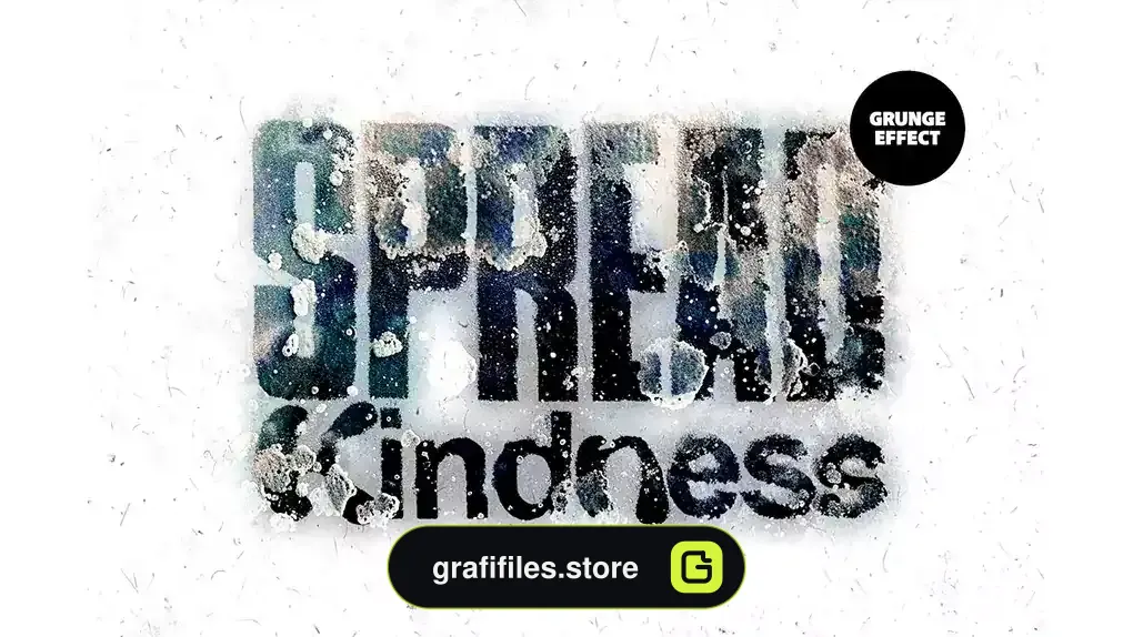 افکت متن گرانج Grunge Distortion Text Effect
