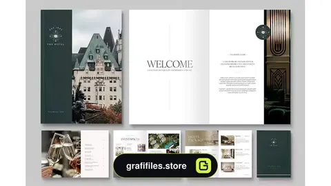 قالب ایندیزاین بروشور هتل Hotel Brochure Template